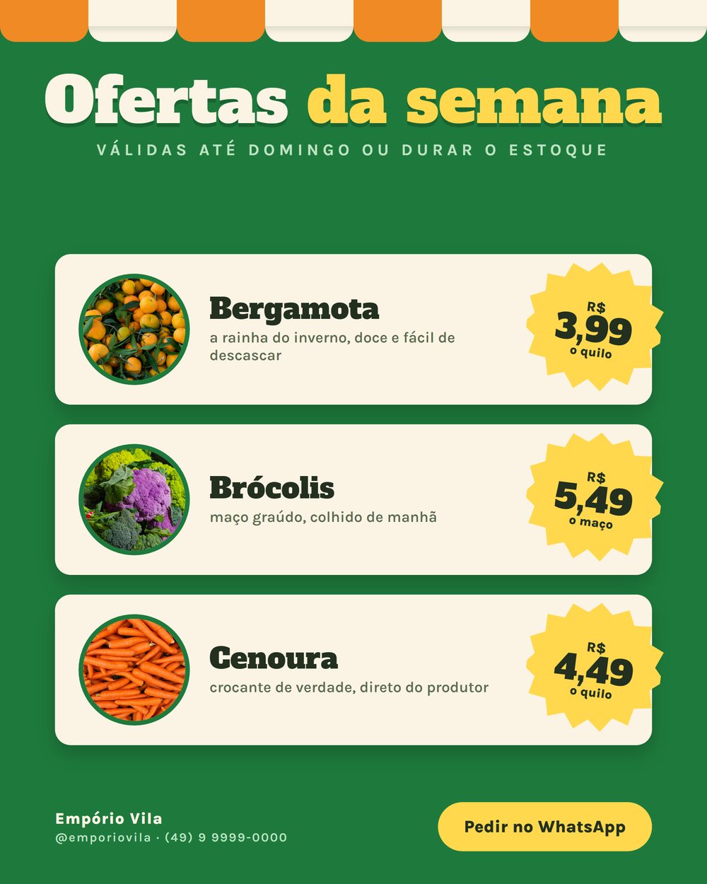 Hortifruti e mercearia